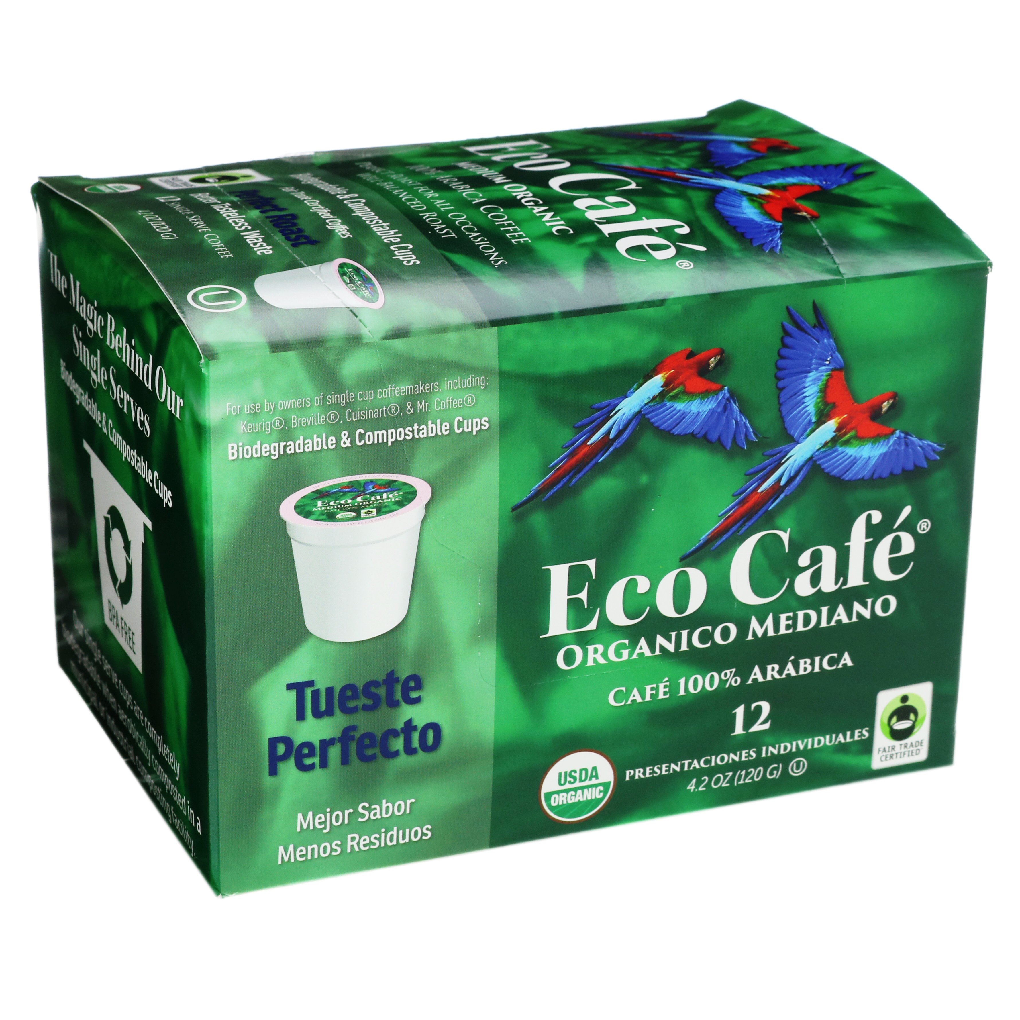 Eco Cafe Medium Organic Arabica Single Serve Coffee Cups Shop Coffee