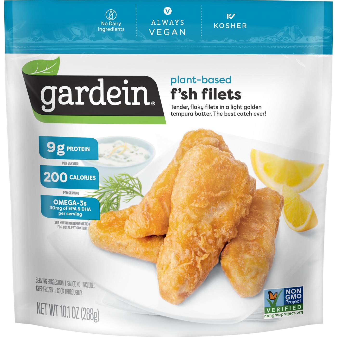 Gardein Vegan Frozen Golden Plant-Based Fishless Filets; image 1 of 7