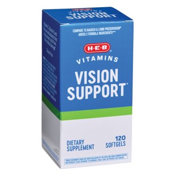 H-E-B Vitamins Vision Support Softgels, 120 ct