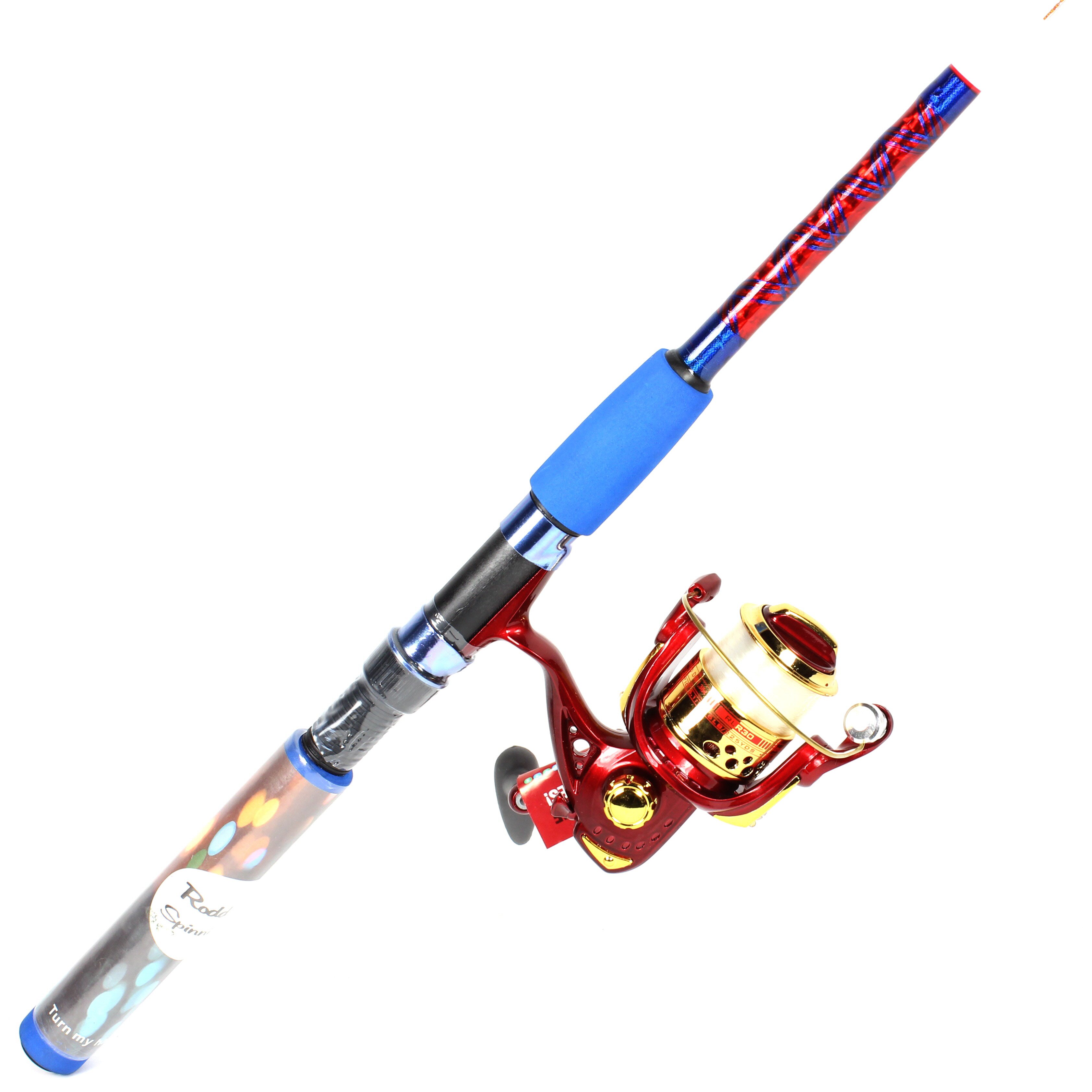 Master 6'6'' Spinning Combo Rod Red/Blue/White