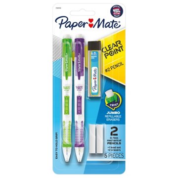 Paper Mate ClearPoint 0.7mm Mechanical Pencil Starter Set - Assorted, 2 pk