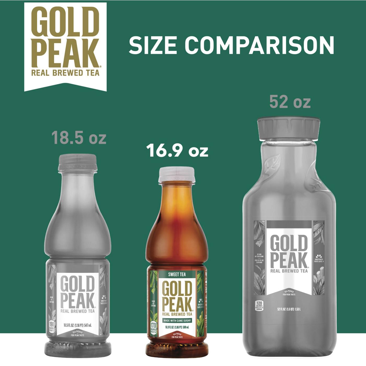 Gold Peak Sweetened Black Iced Tea 6 pk Bottles; image 2 of 7