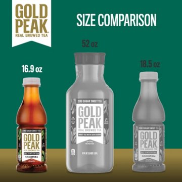 Gold Peak Zero Sugar Diet Iced Tea 6 pk Bottles, 16.9 oz