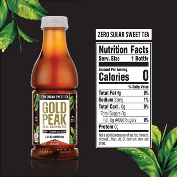 Gold Peak Zero Sugar Diet Iced Tea 6 pk Bottles, 16.9 oz