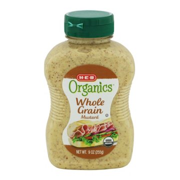 H-E-B Organics Whole Grain Mustard, 9 oz