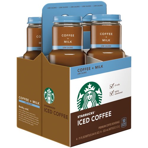 Starbucks Coffee + 2% Milk Low Calorie Iced Coffee 4 PK ...