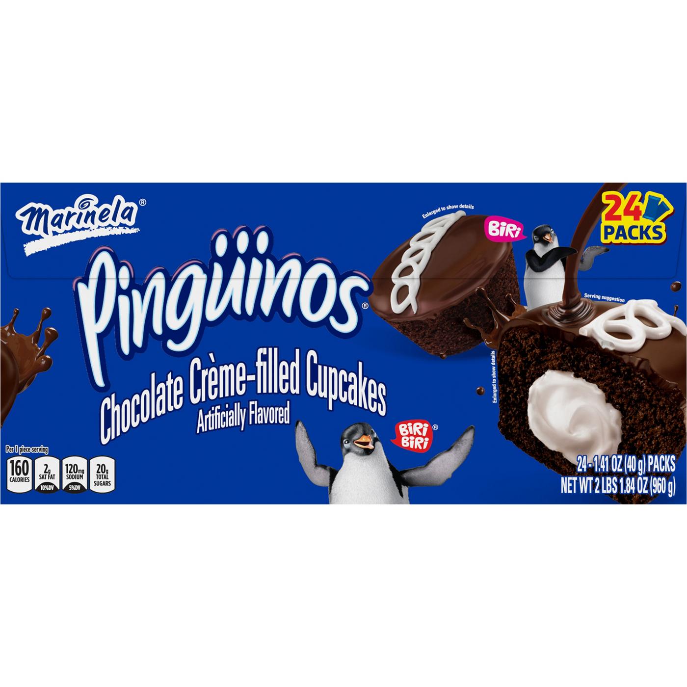 Marinela Pingüinos Chocolate and Crème (Club Pack) Filled Cupcakes; image 1 of 3