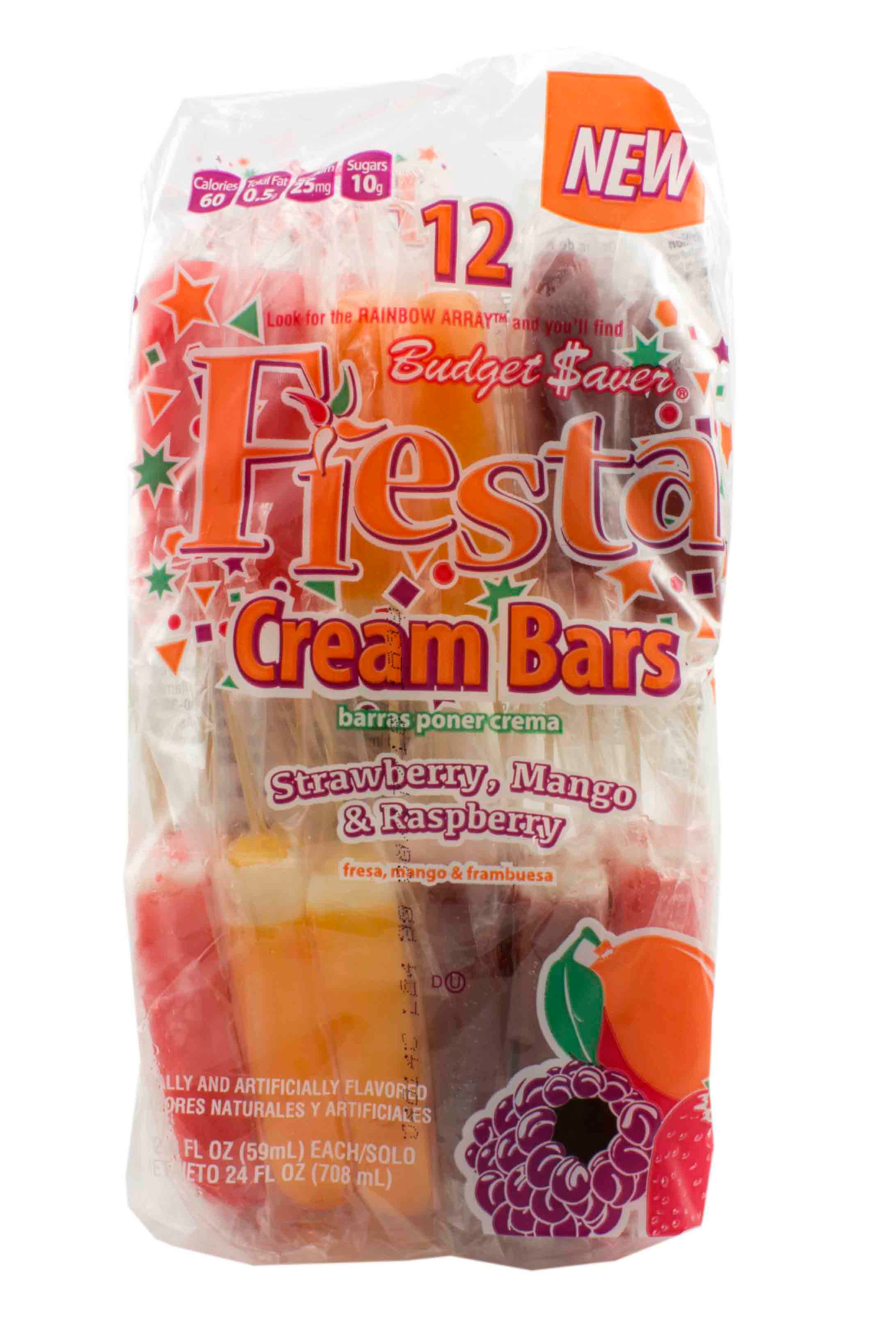 Budget Saver Fiesta Cream Bars Strawberry Raspberry Mango - Shop