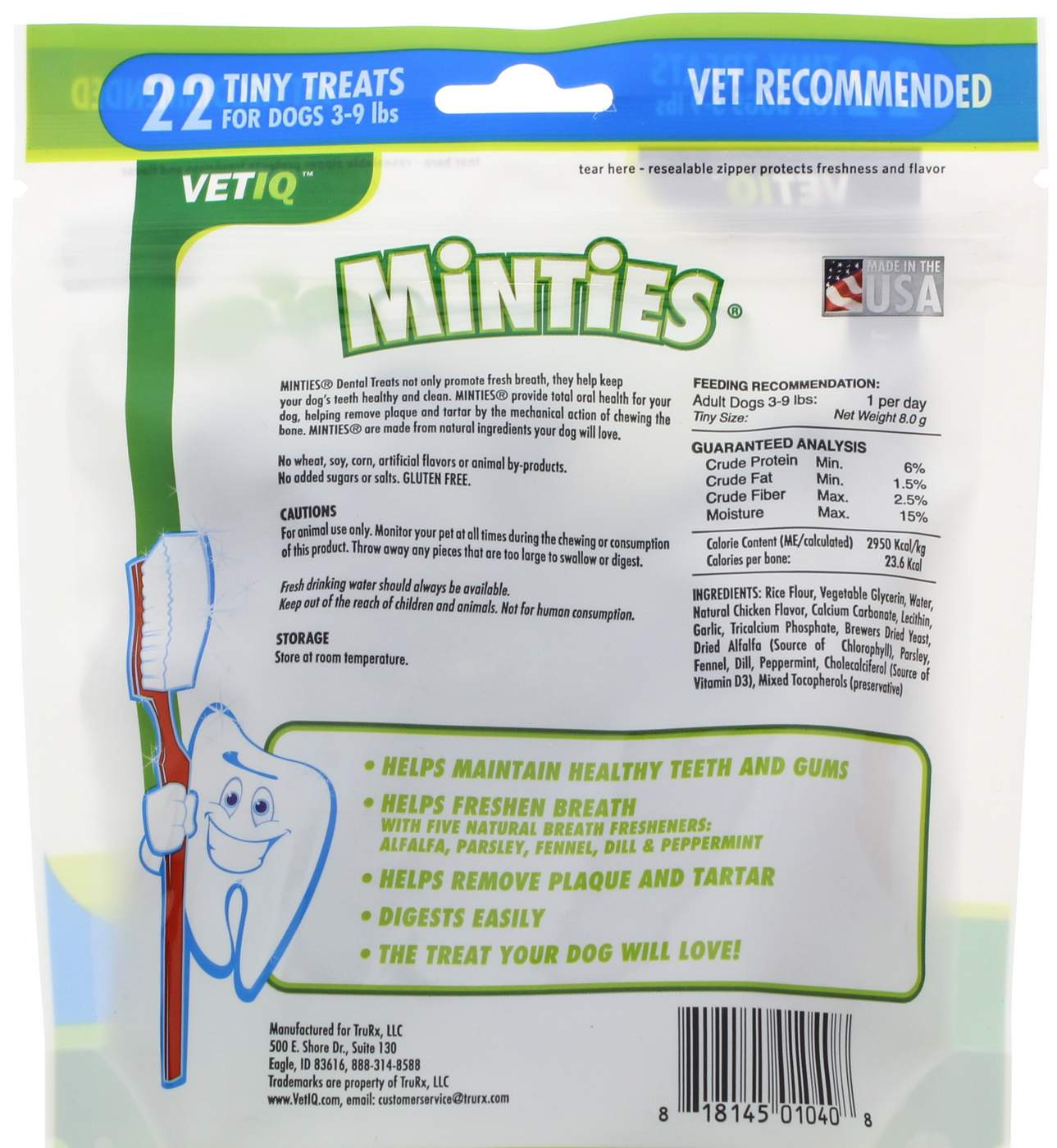 VetIQ Minties Dental Treats for Tiny Dogs (3-9 LBS); image 2 of 2