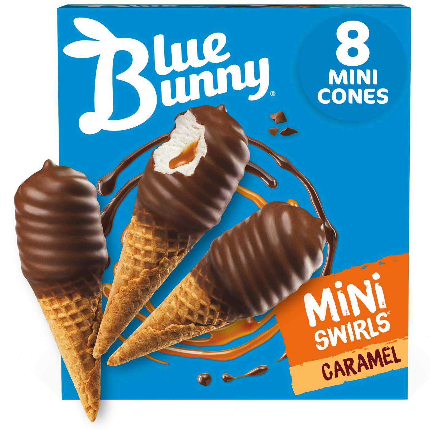 Blue Bunny Mini Swirls Caramel Ice Cream Cones; image 1 of 5