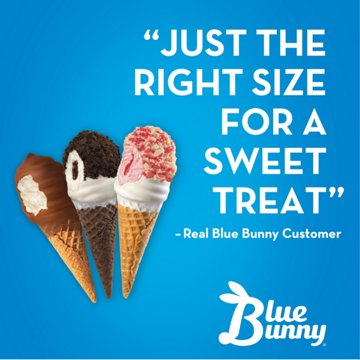 Blue Bunny Mini Swirls Caramel Ice Cream Cones, 8 ct