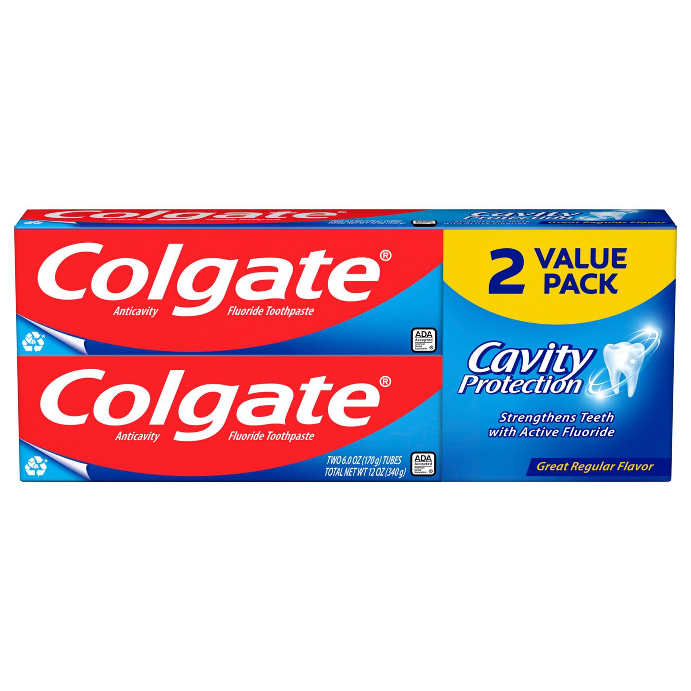 Colgate Cavity Protection Anticavity Toothpaste, 2 Pk; image 1 of 3