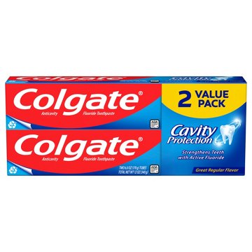 Colgate Cavity Protection Anticavity Toothpaste, 2 Pk, 12 oz