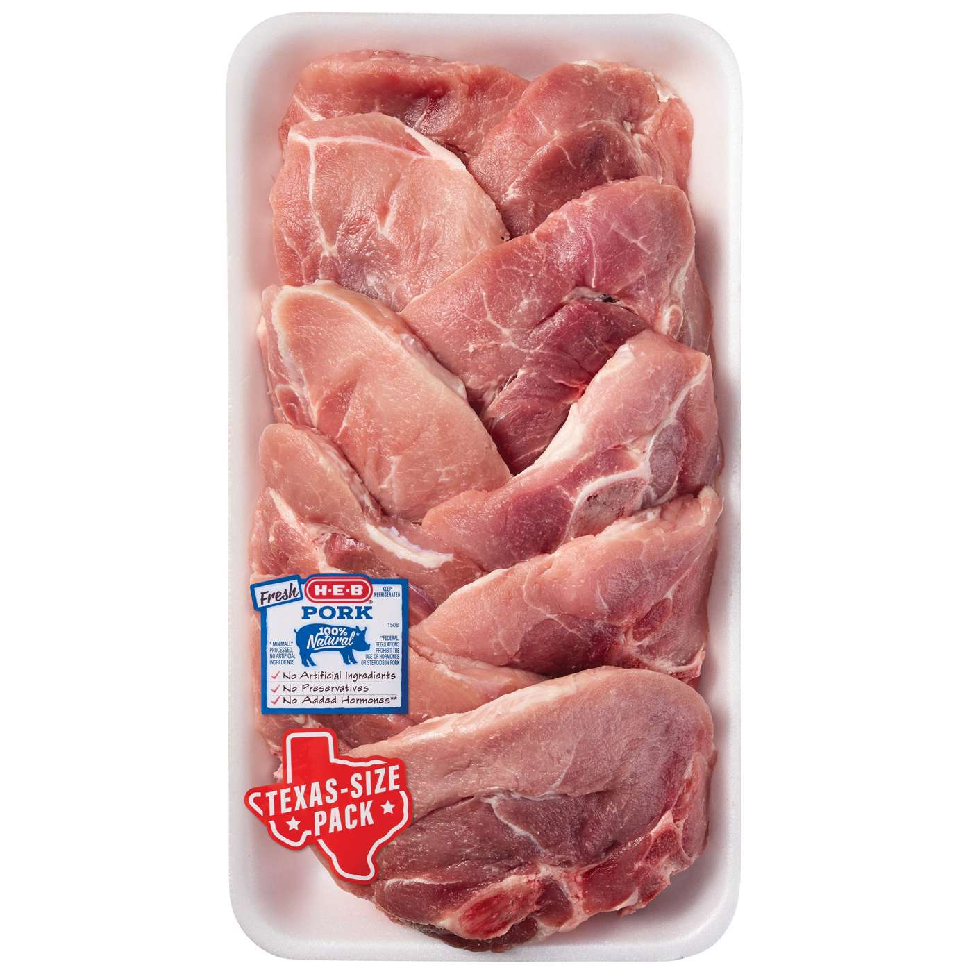 H-E-B Bone-in Sirloin Pork Chops - Texas-Size Pack; image 1 of 3