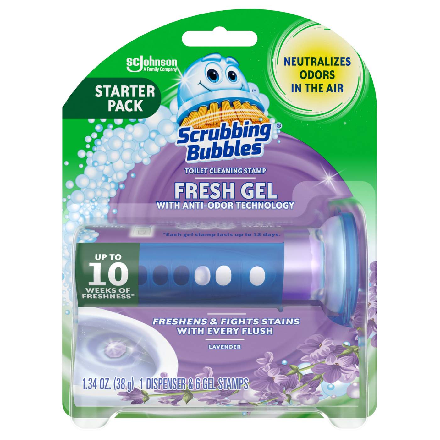 Scrubbing Bubbles Lavender Toilet Cleaning Gel Stamps Shop