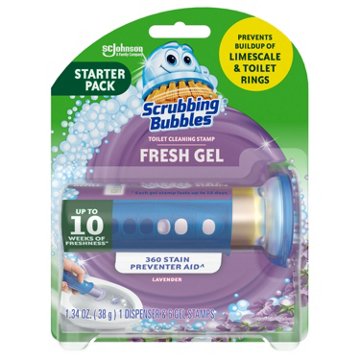 Scrubbing Bubbles Fresh Gel Toilet Cleaning Stamp & Applicator - Lavender Scent, 6 ct
