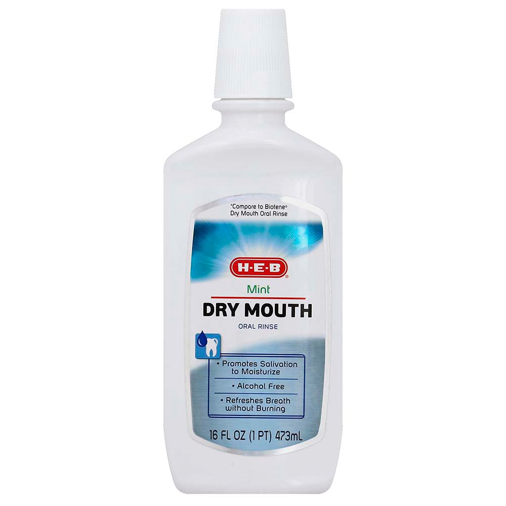 H E B Dry Mouth Oral Rinse Mint Shop Mouthwash At H E B
