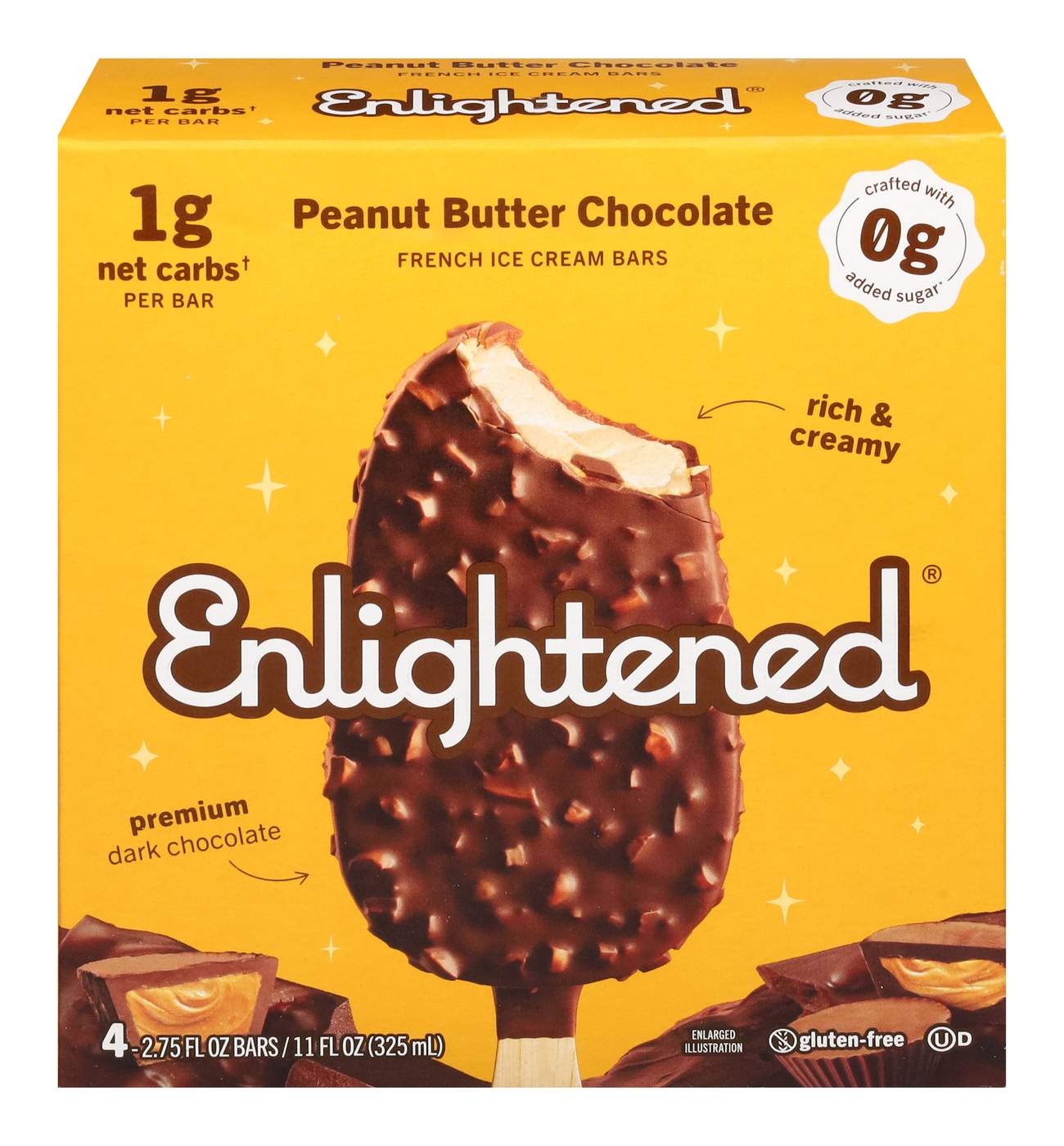 Enlightened Peanut Butter Chocolate Chip Ice Cream Bars - Shop Bars ...