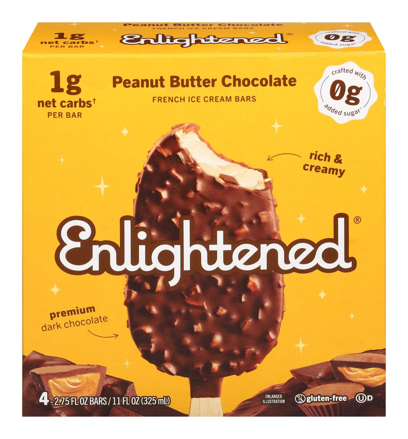 Enlightened Peanut Butter Chocolate Chip Ice Cream Bars; image 1 of 2