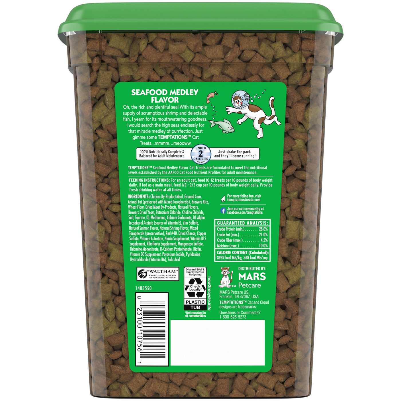 Temptations Classic Crunchy and Soft Cat Treats Seafood Medley Flavor; image 5 of 5