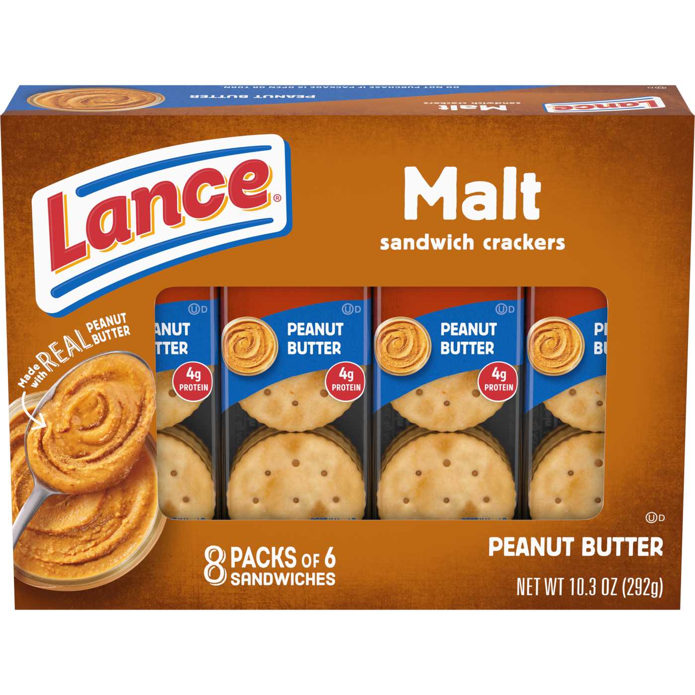 Lance Malt with Peanut Butter Sandwich Crackers; image 1 of 10