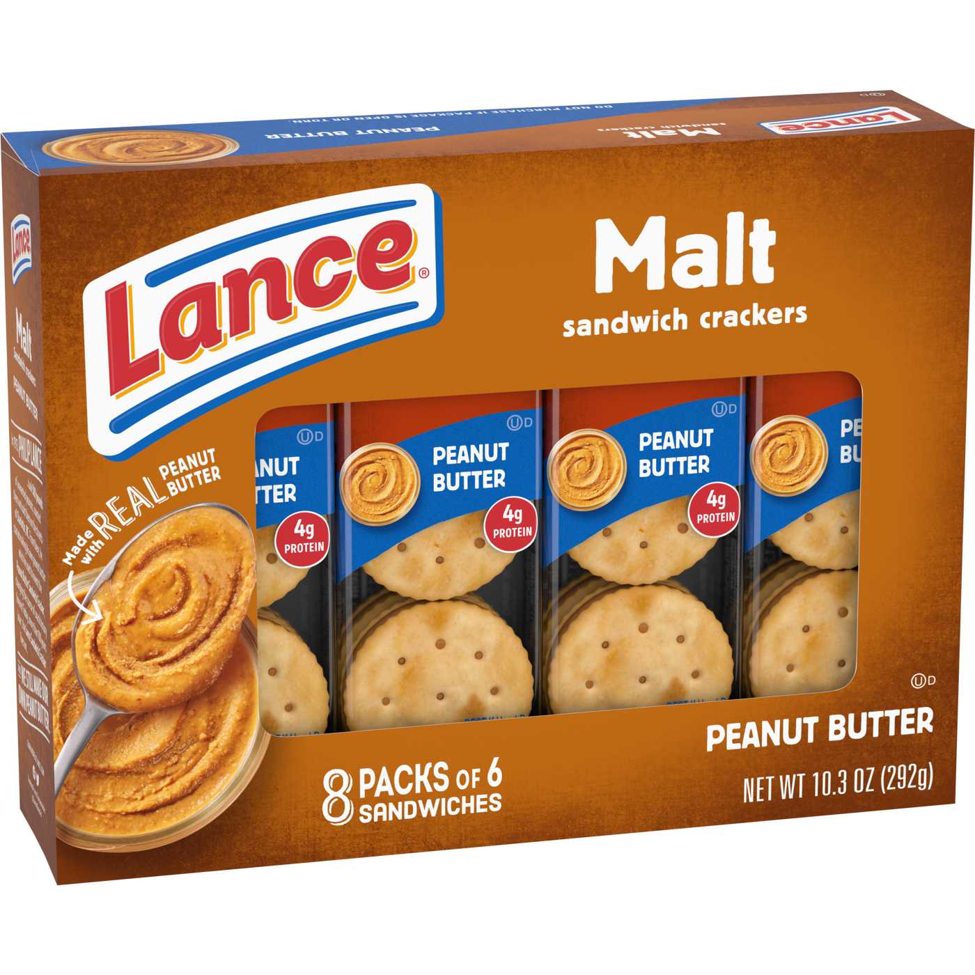 Lance Malt with Peanut Butter Sandwich Crackers; image 7 of 10