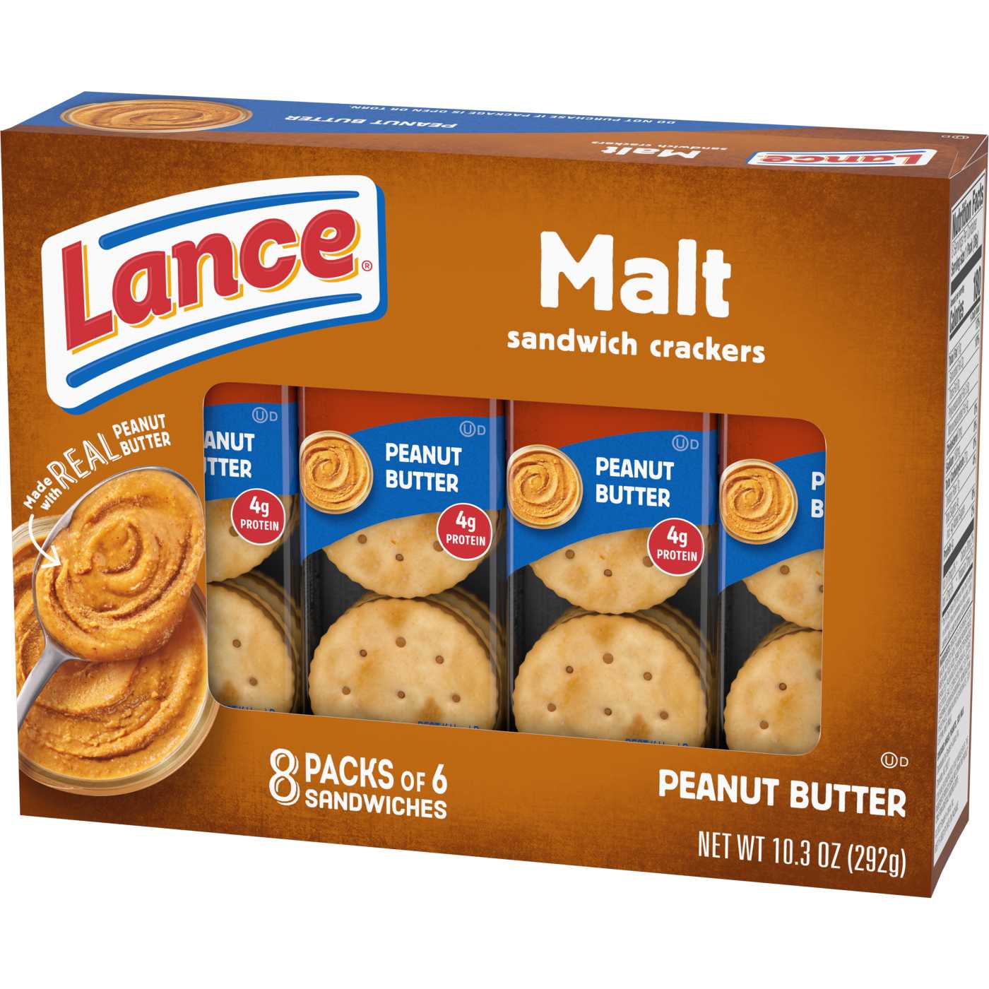 Lance Malt with Peanut Butter Sandwich Crackers; image 8 of 10