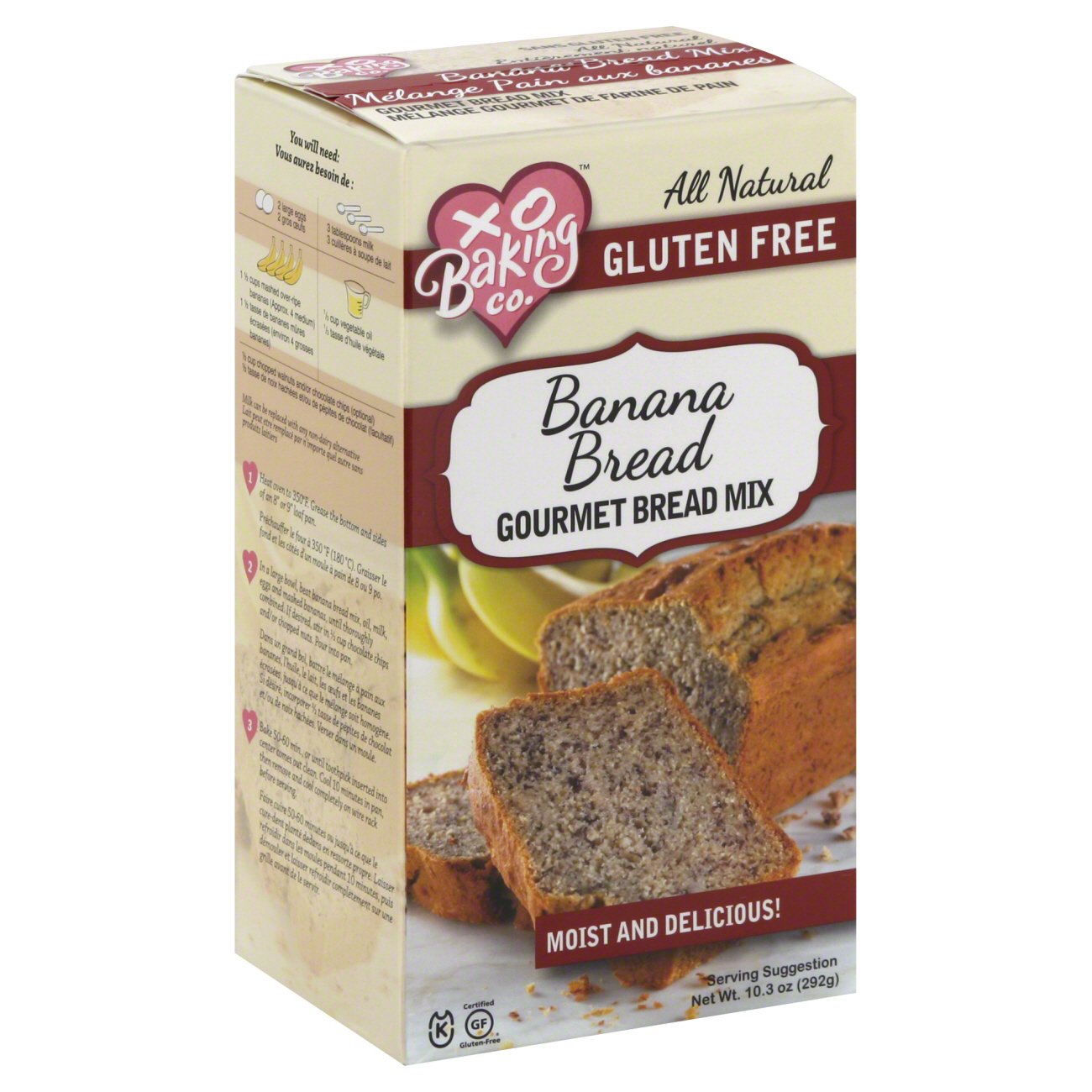 XO Baking Gluten Free Gourmet Banana Bread Mix Shop Baking Mixes at HEB