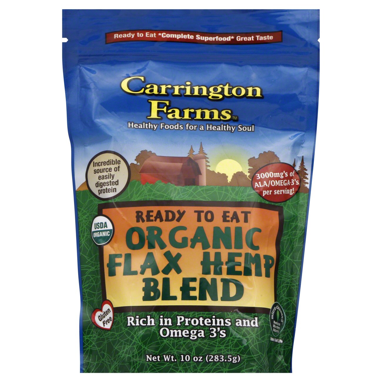Carrington Farms Ready to Eat Organic Flax Hemp Blend Shop Diet