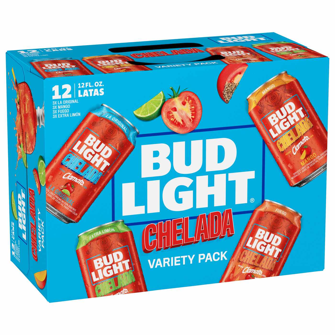 Bud Light Chelada Clamato With Salt & Lime Beer 12 pk Cans; image 1 of 2