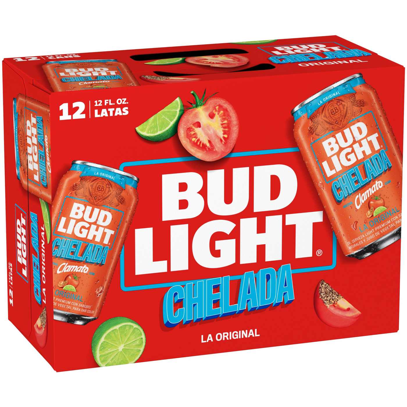 Bud Light Chelada Clamato With Salt & Lime Beer 12 pk Cans; image 1 of 2