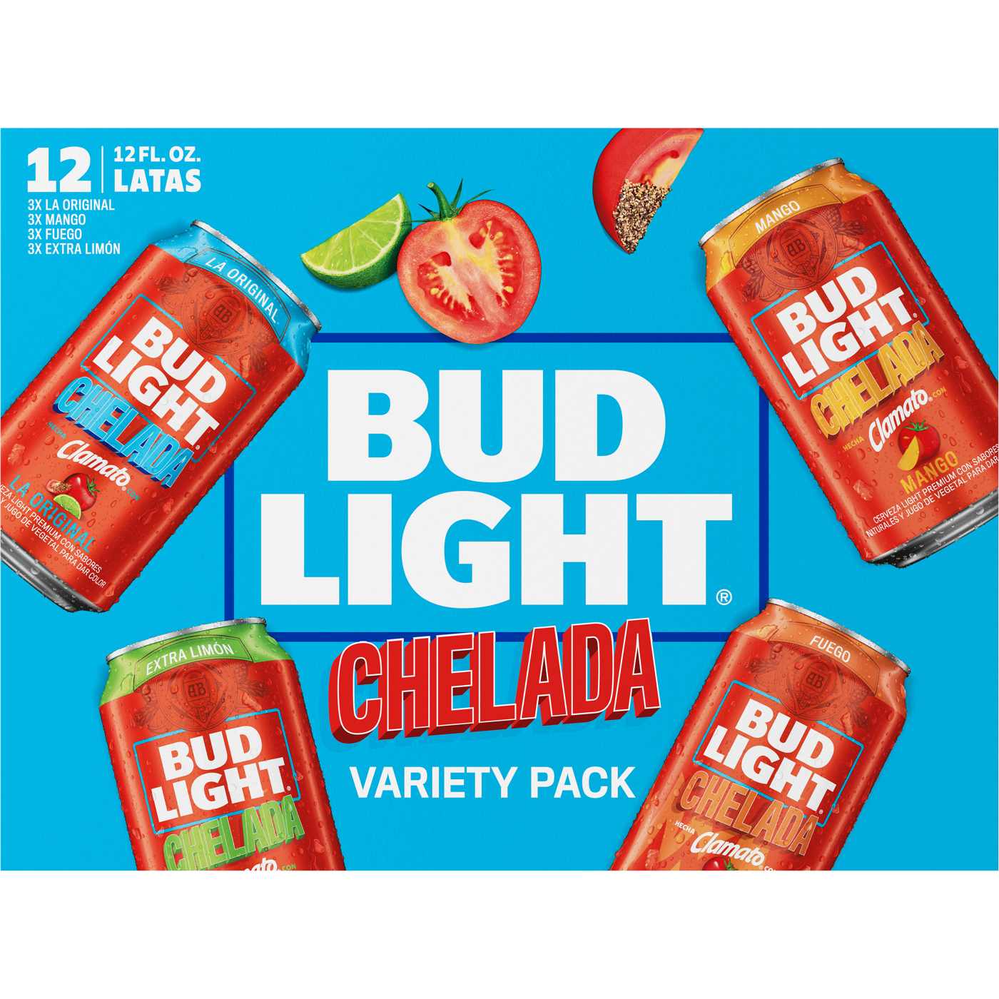 Bud Light Chelada Clamato With Salt & Lime Beer 12 pk Cans; image 2 of 2