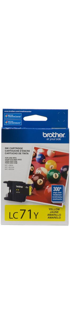 Brother LC71 Yellow Ink Cartridge; image 2 of 2