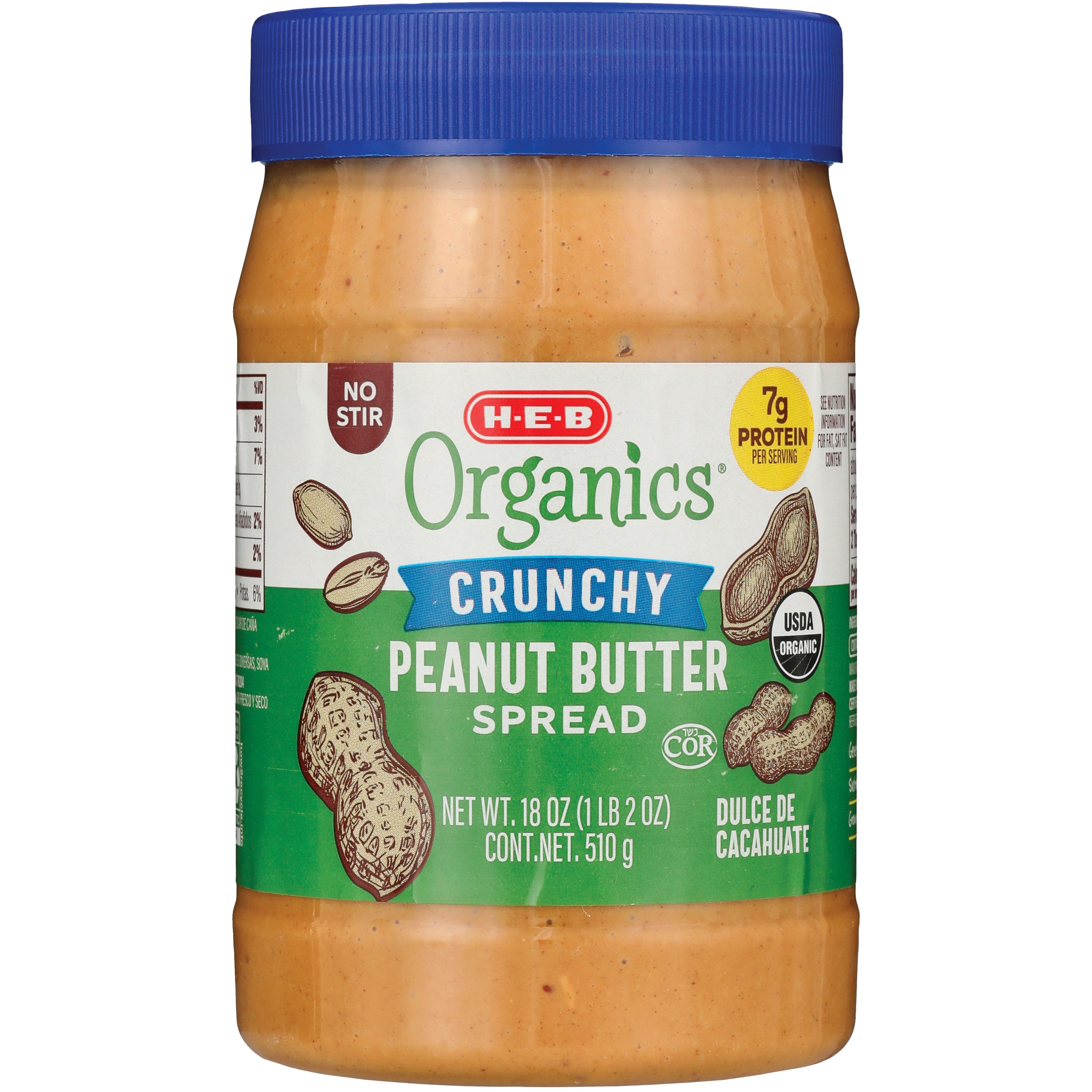 H-E-B Organics Crunchy Peanut Butter Spread - Shop Peanut Butter At H-E-B