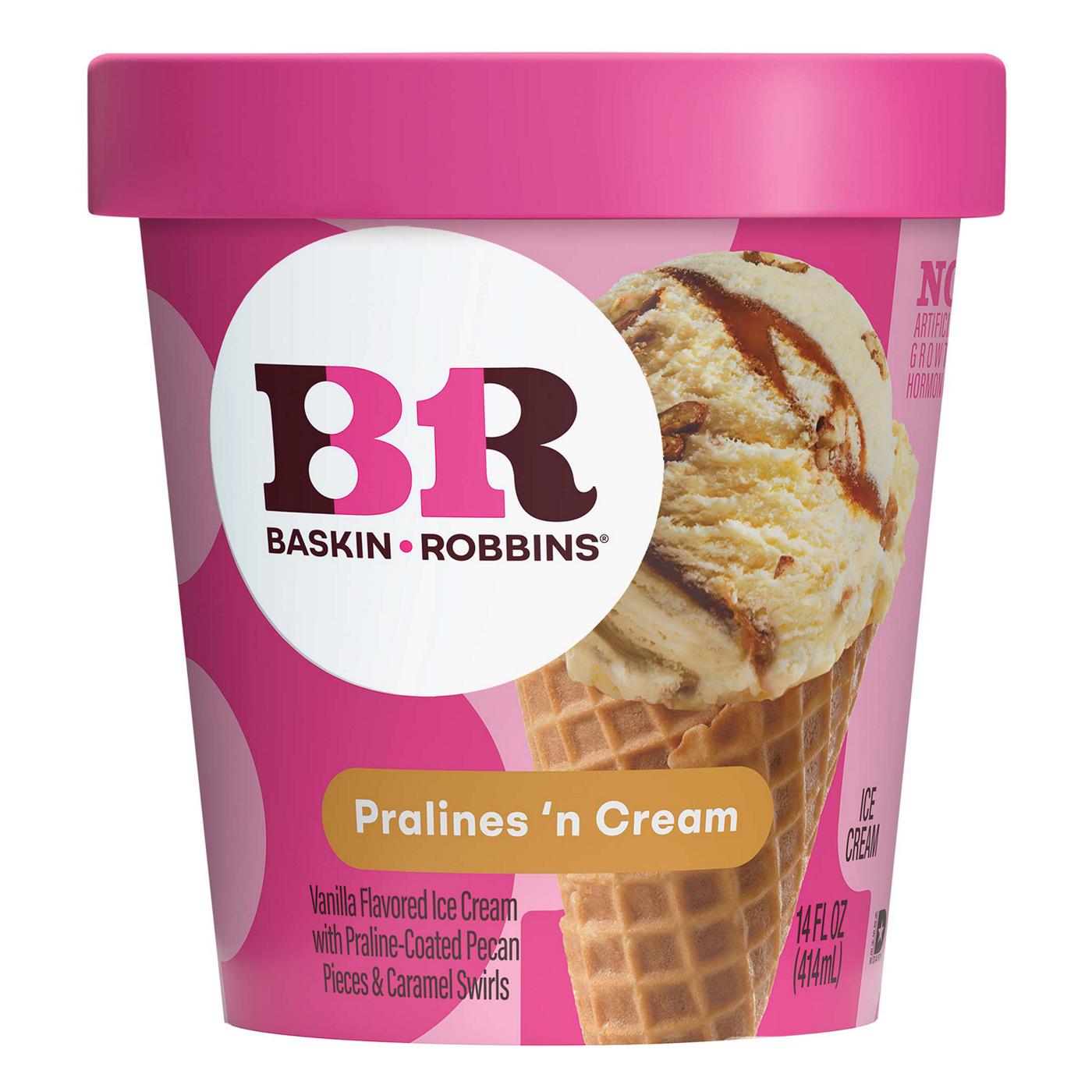 Baskin Robbins Pralines 'N Cream Ice Cream; image 1 of 4