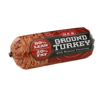 H-E-B Ground Turkey, 80% Lean, 16 oz