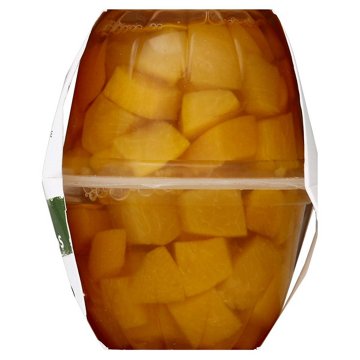 H-E-B Organics Diced Yellow Cling Peach Snack Bowls, 4 pk