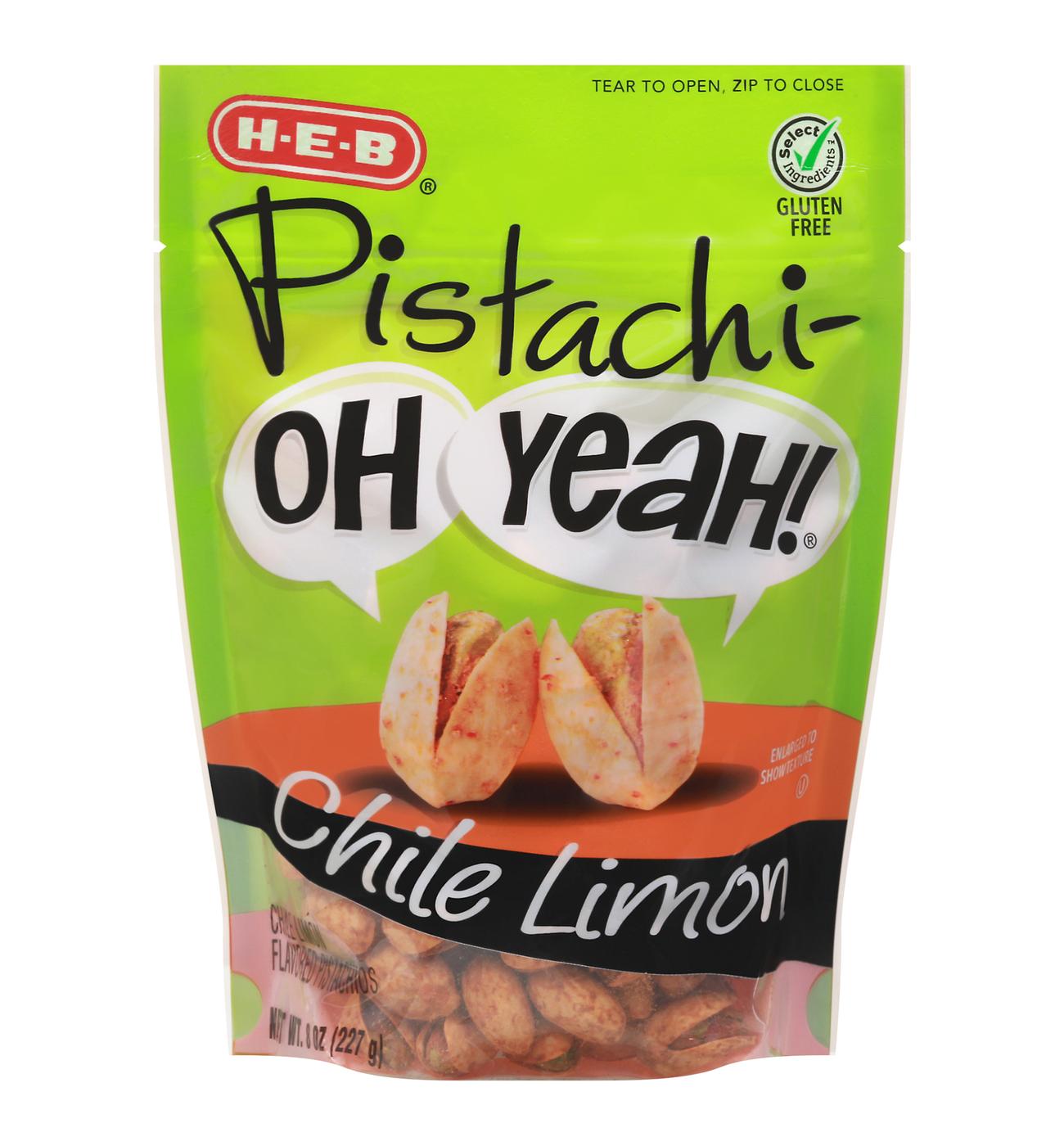 H-E-B Pistachi-OH YEAH! Pistachios - Chile Limón; image 1 of 2