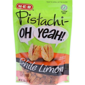 H-E-B Pistachi-OH YEAH! Pistachios - Chile Limón