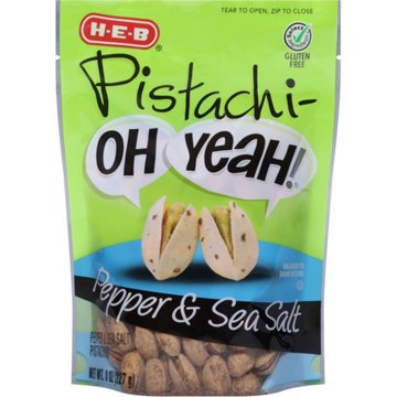H-E-B Pistachi-OH YEAH! Pistachios - Sea Salt & Pepper