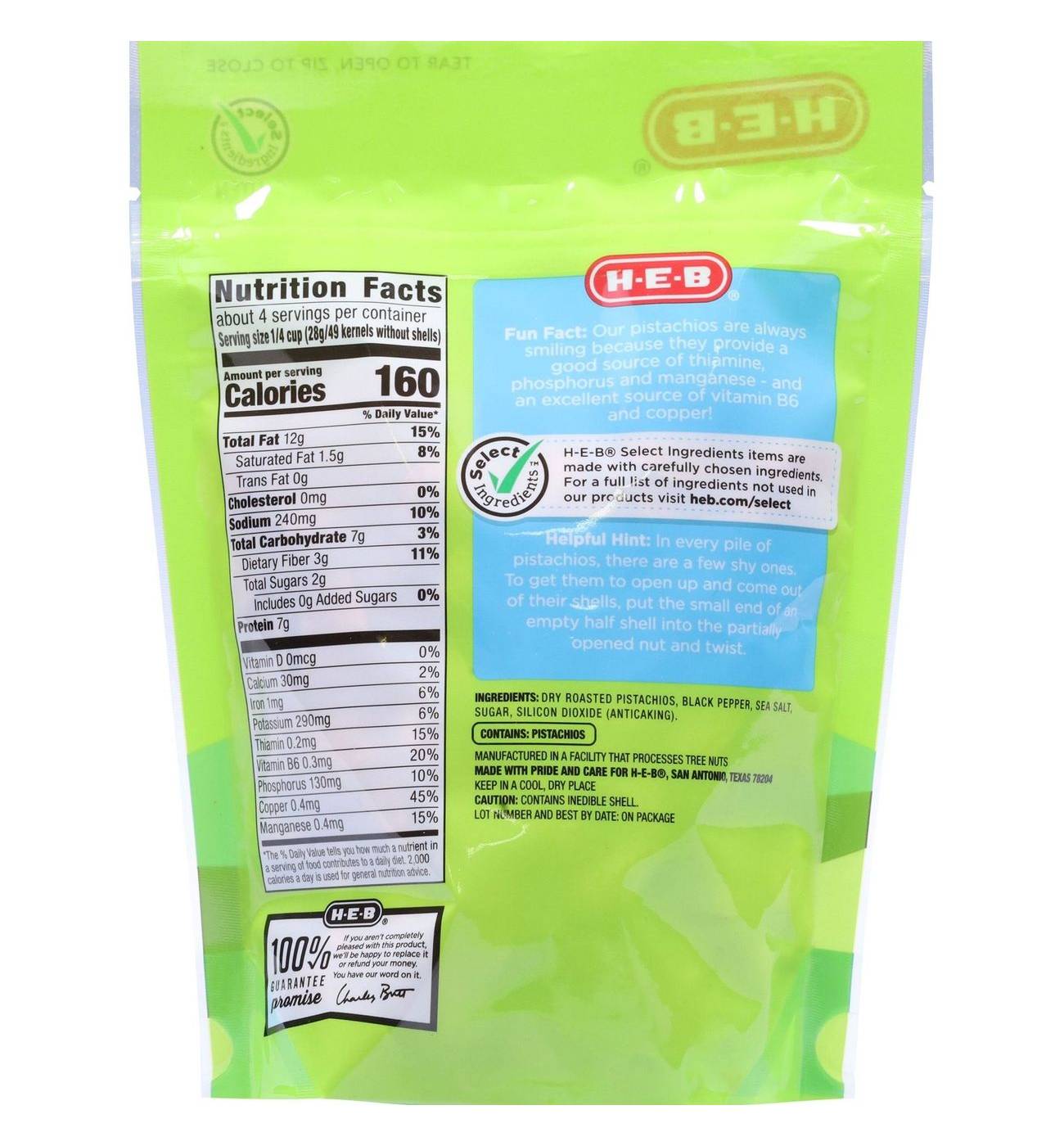 H-E-B Pistachi-OH YEAH! Pistachios - Sea Salt & Pepper; image 2 of 5