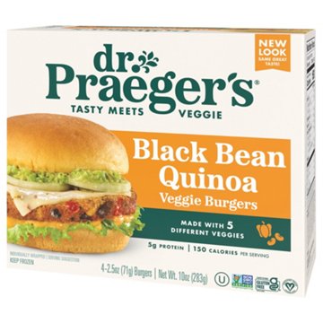 Dr. Praeger's Black Bean Quinoa Veggie Burgers, 4 ct