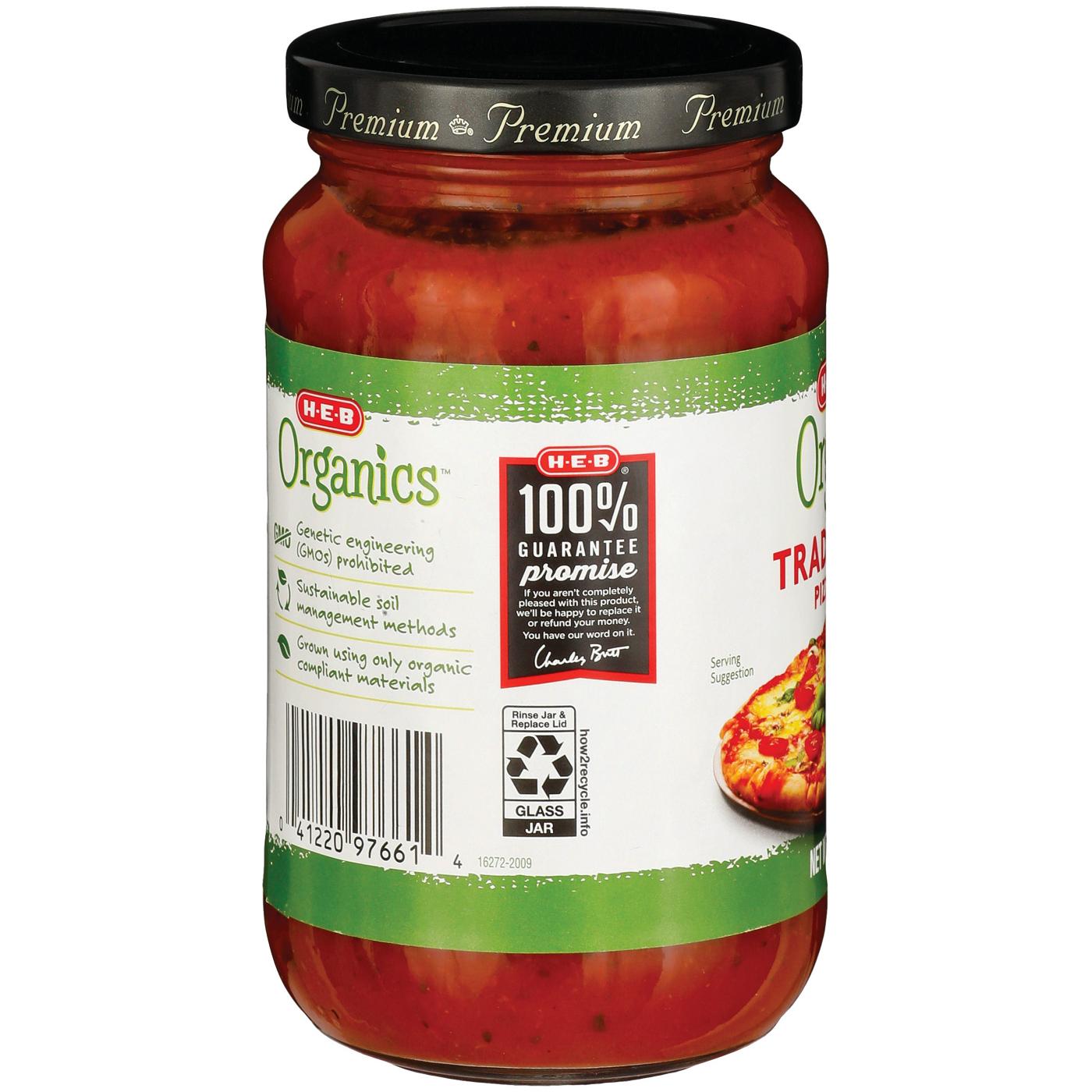 H-E-B Organics Traditional Pizza Sauce; image 2 of 2