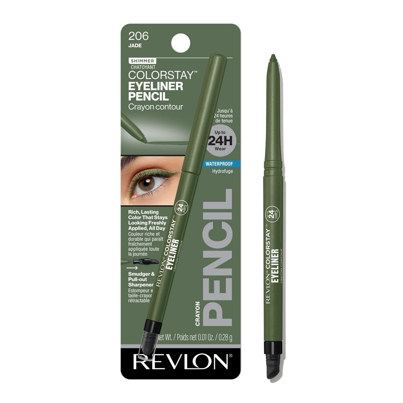 Revlon ColorStay Eyeliner Pencil, 206 Jade; image 1 of 4