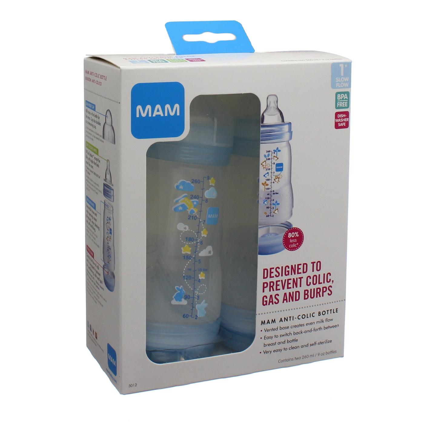 MAM Anti-Colic, Assorted Colors, 9 oz Bottles; image 1 of 3