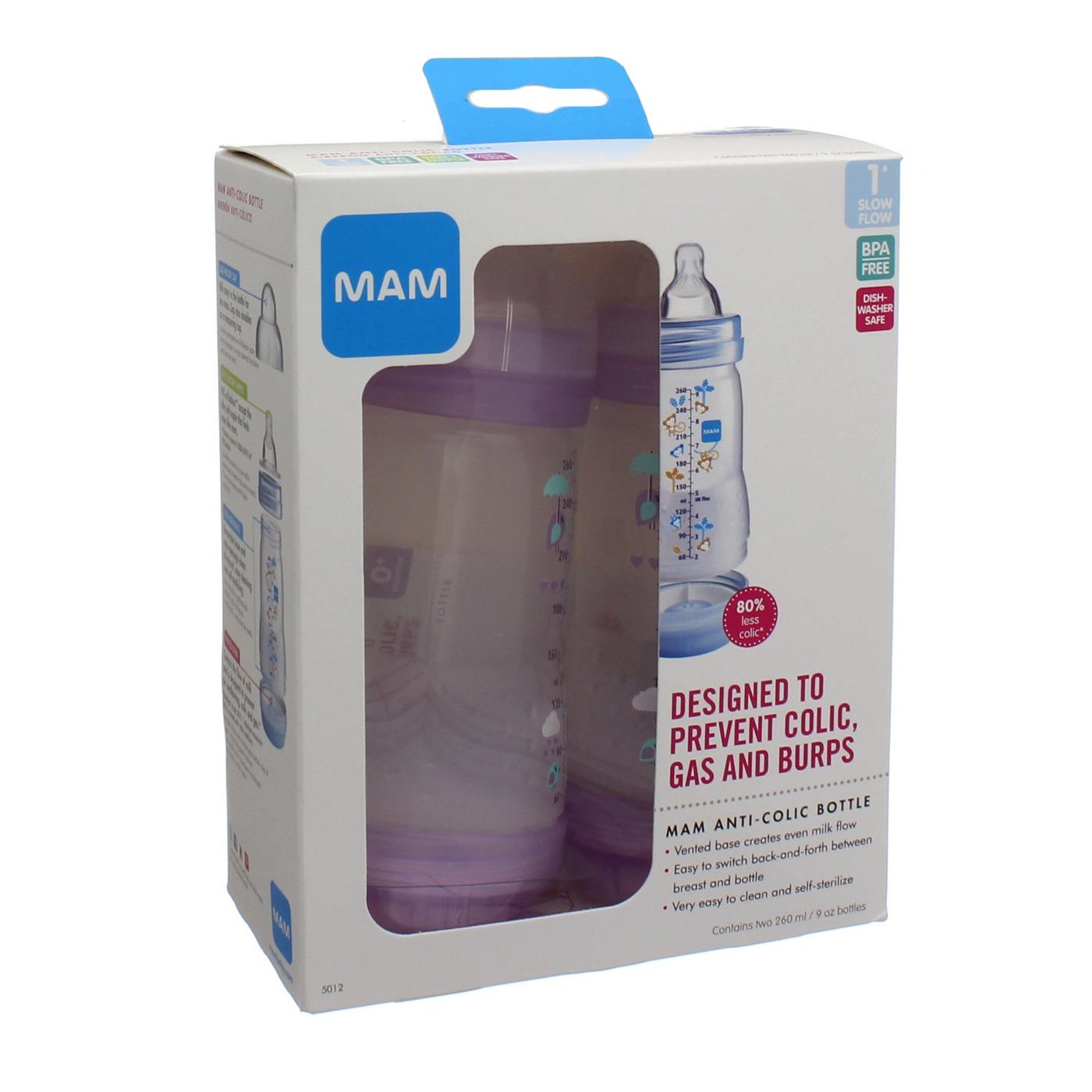 MAM Anti-Colic, Assorted Colors, 9 oz Bottles; image 3 of 3