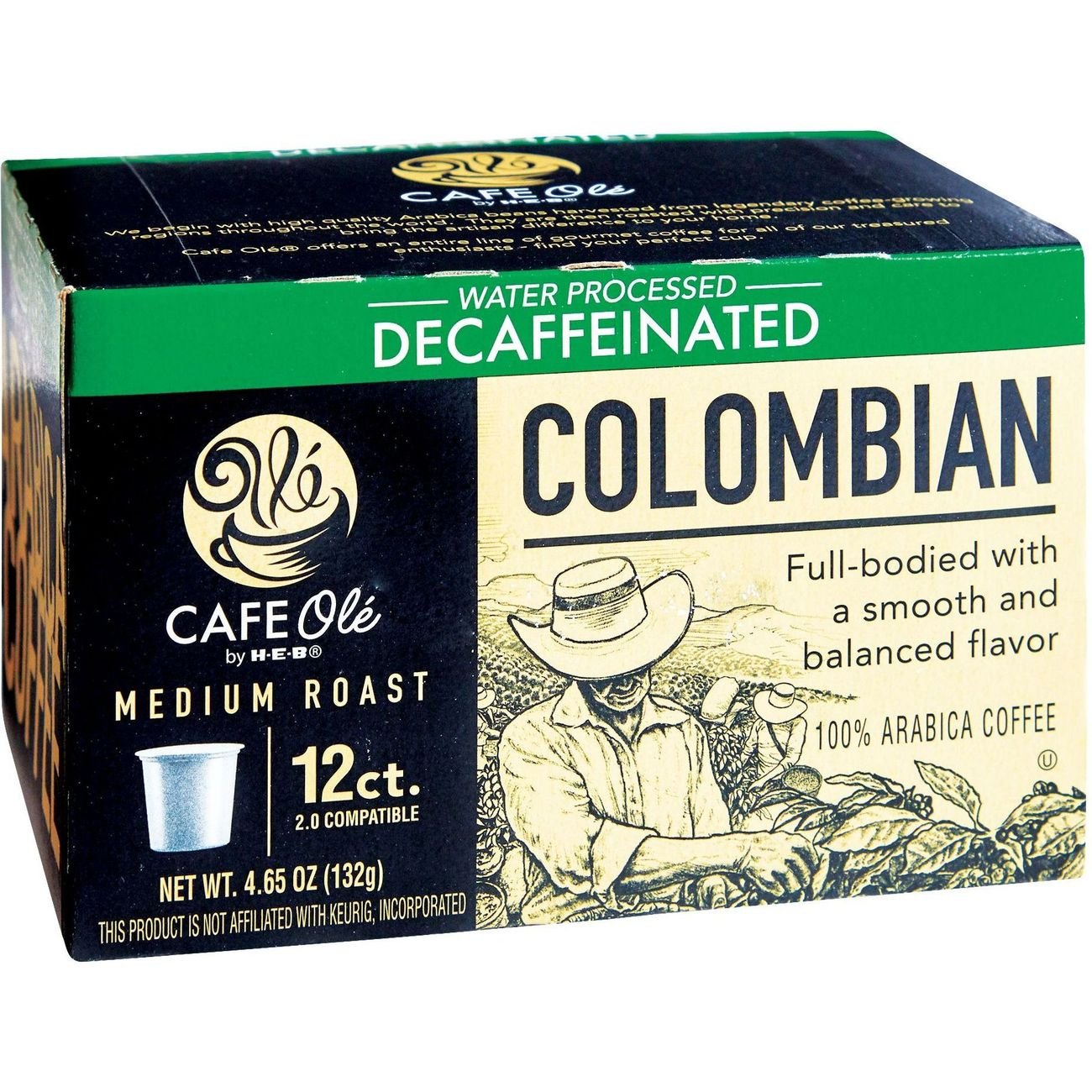 Cafe Ole by HEB Colombian Decaf Medium Roast Single Serve Coffee Cups