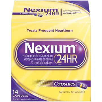 Nexium 24HR Acid Reducer Heartburn Relief Capsules for All-Day and All-Night Protection from Frequent Heartburn with Esomeprazole Magnesium