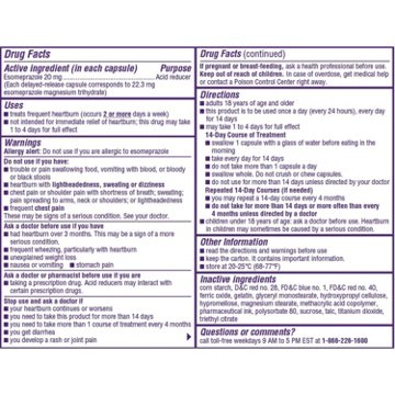 Nexium 24HR Acid Reducer Heartburn Relief Capsules for All-Day and All-Night Protection from Frequent Heartburn with Esomeprazole Magnesium