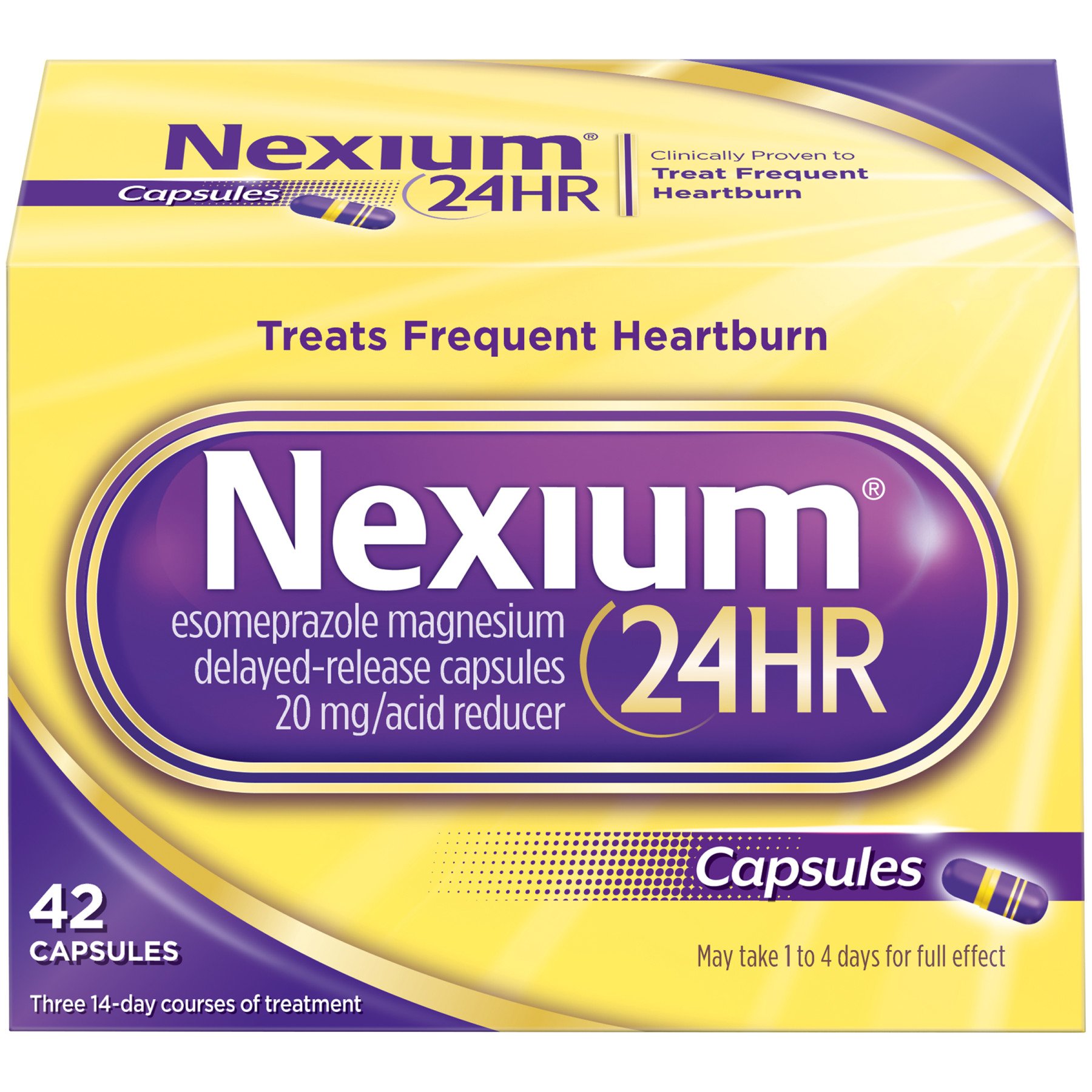 Nexium 24 Hour Esomeprazole Acid Reducer and Heartburn Relief Capsules